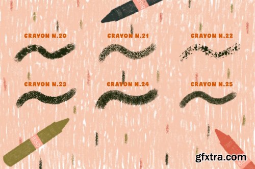 CreativeMarket - Crayons & Oil Pastels for Procreate 4810408