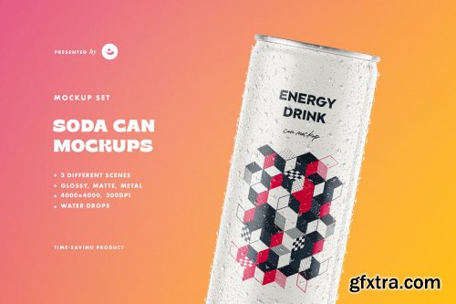 CreativeMarket - Soda Can Mockups 4908248