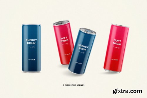 CreativeMarket - Soda Can Mockups 4908248