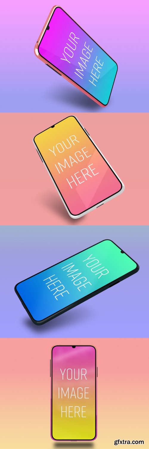 Floating Smartphone Mockup 347901907