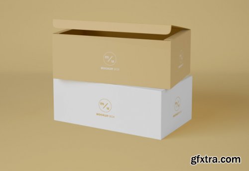 Box packaging mockup