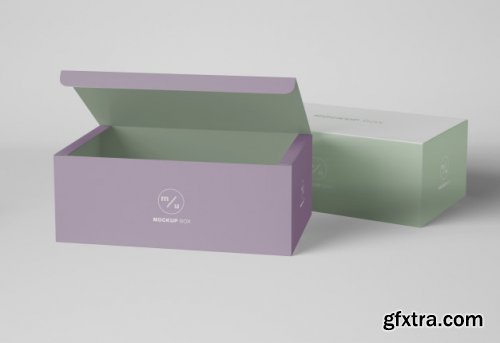 Box packaging mockup