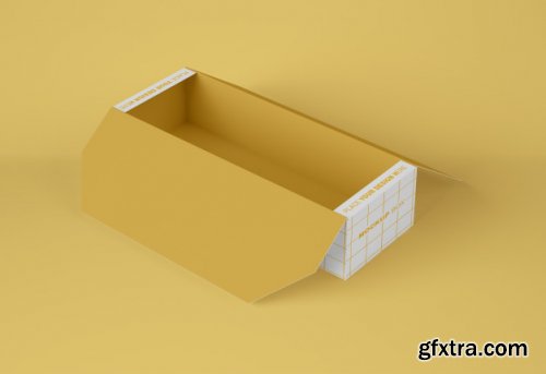 Box packaging mockup