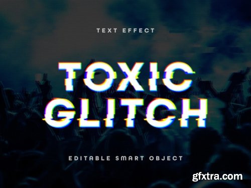 Glitch Text Effect Mockup 347947249