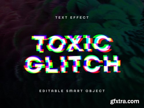 Glitch Text Effect Mockup 347947249