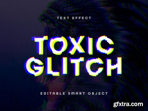 Glitch Text Effect Mockup 347947249