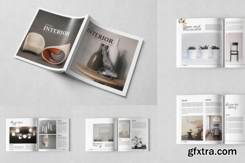 Square Interior Magazine Template