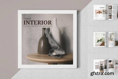 Square Interior Magazine Template