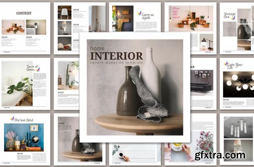 Square Interior Magazine Template