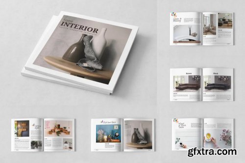 Square Interior Magazine Template