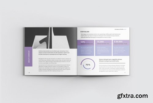 CreativeMarket - Purple Square Company Profile 4923825