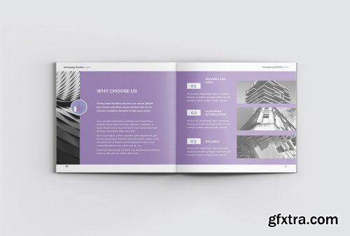 CreativeMarket - Purple Square Company Profile 4923825