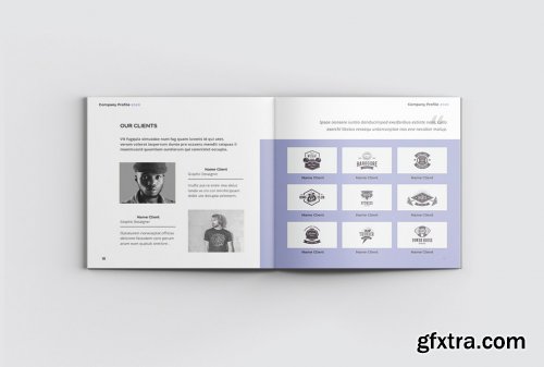 CreativeMarket - Purple Square Company Profile 4923825