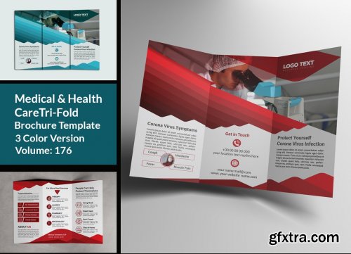 CreativeMarket - CoronaVirus Medical Trifold Brochure 4834516