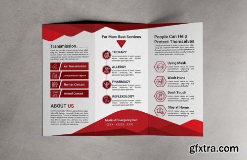 CreativeMarket - CoronaVirus Medical Trifold Brochure 4834516