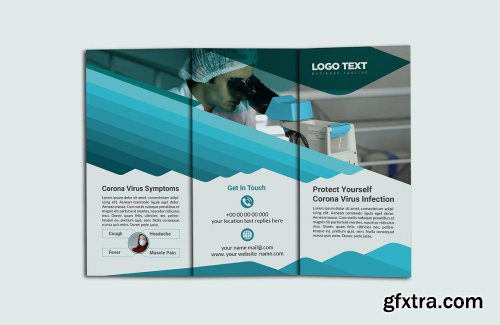 CreativeMarket - CoronaVirus Medical Trifold Brochure 4834516