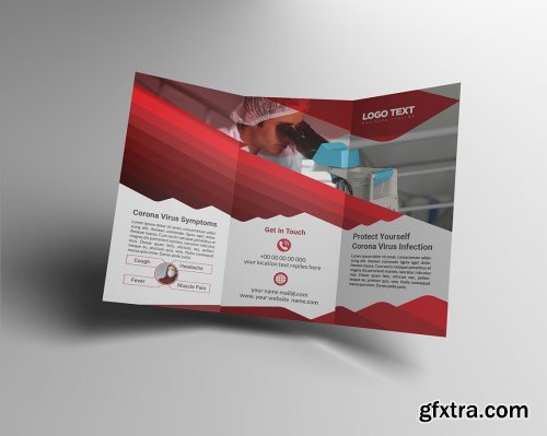 CreativeMarket - CoronaVirus Medical Trifold Brochure 4834516