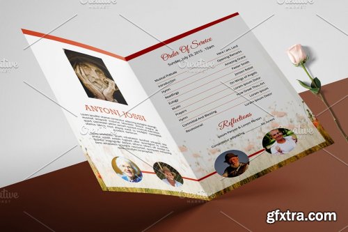 CreativeMarket - Funeral Program Template - V998 4523291