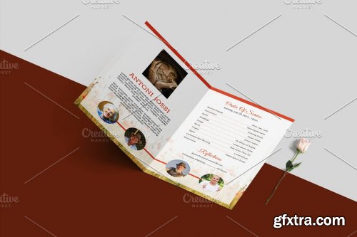 CreativeMarket - Funeral Program Template - V998 4523291