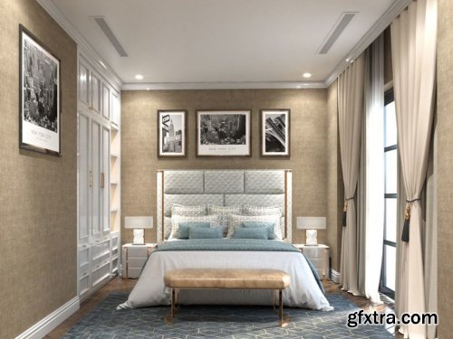 Bedroom Scene Sketchup by Huy Talica