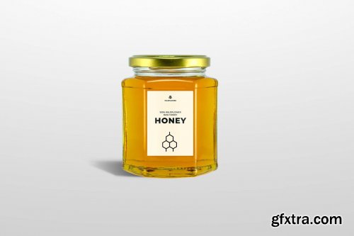 CreativeMarket - Honey - Jar mockup 3696194