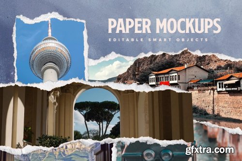 CreativeMarket - Torn Paper Cliparts & Mockups 4717931