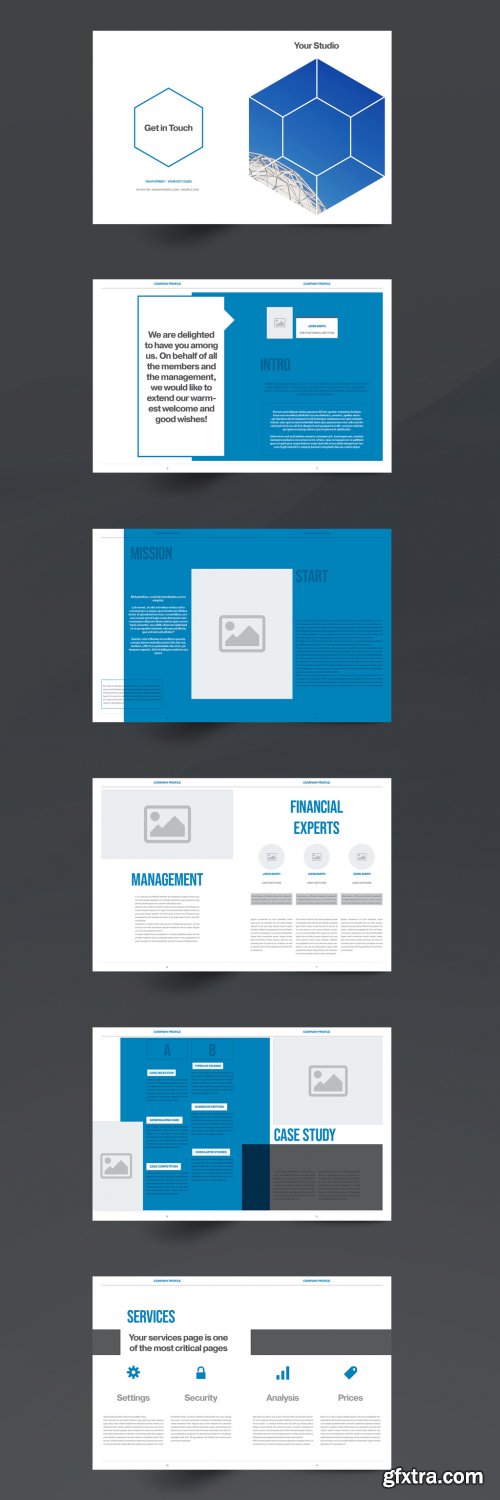 Blue Business Brochure Layout 348625844