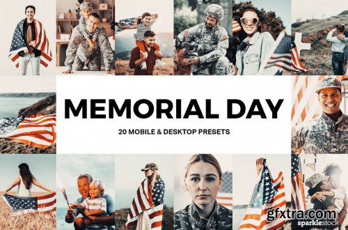 CreativeMarket - 20 Memorial Day Lightroom Presets and LUTs