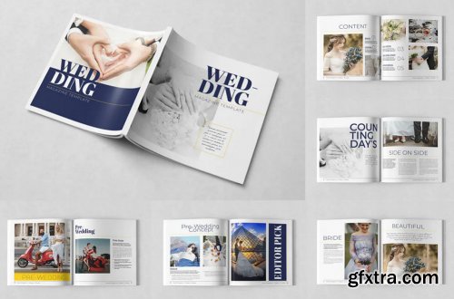 Square Wedding Magazine Template