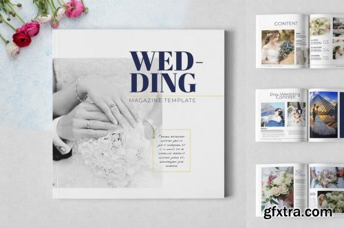 Square Wedding Magazine Template