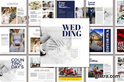 Square Wedding Magazine Template