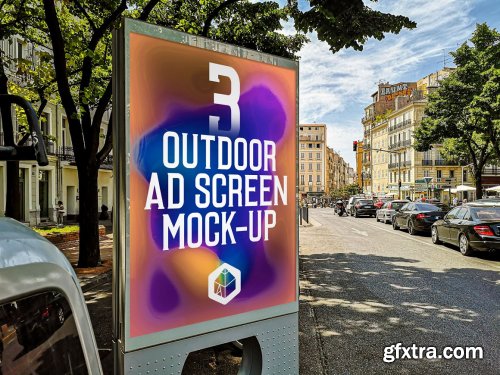 CreativeMarket - Outdoor Ad Screen MockUps Bundle 4 4835236