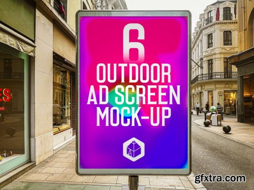 CreativeMarket - Outdoor Ad Screen MockUps Bundle 4 4835236