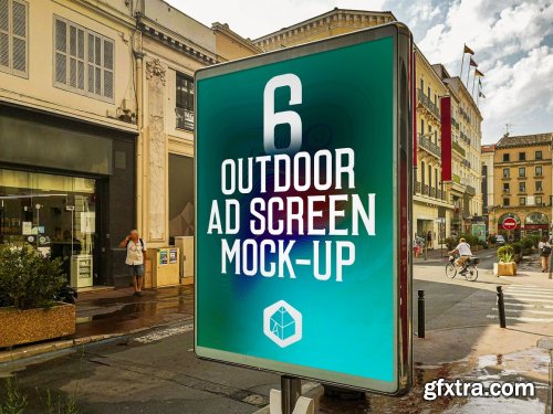 CreativeMarket - Outdoor Ad Screen MockUps Bundle 4 4835236