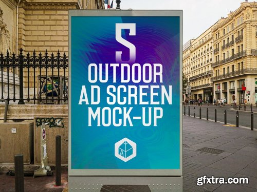 CreativeMarket - Outdoor Ad Screen MockUps Bundle 4 4835236