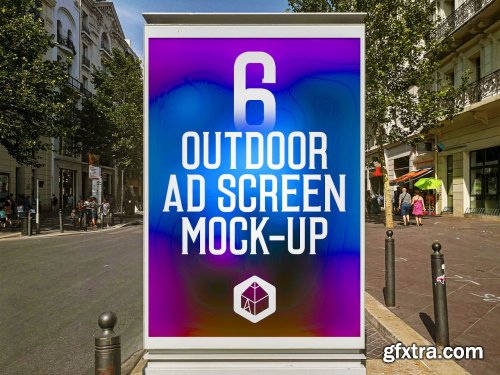 CreativeMarket - Outdoor Ad Screen MockUps Bundle 4 4835236