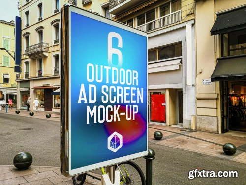 CreativeMarket - Outdoor Ad Screen MockUps Bundle 4 4835236