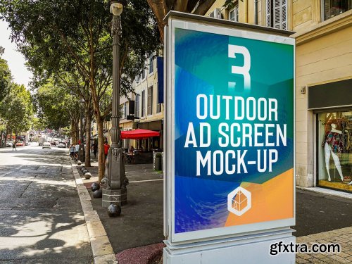 CreativeMarket - Outdoor Ad Screen MockUps Bundle 4 4835236