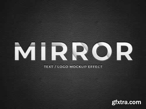 Mirror on Leather Text Effect Mockup 349051893