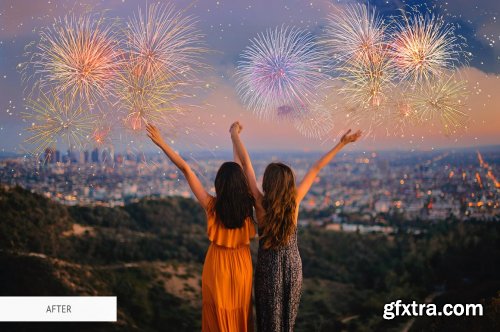 CreativeMarket - Fireworks Overlays Photoshop 4936591