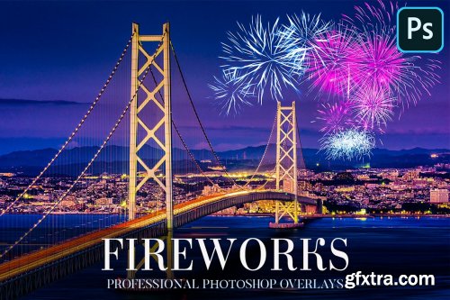 CreativeMarket - Fireworks Overlays Photoshop 4936591