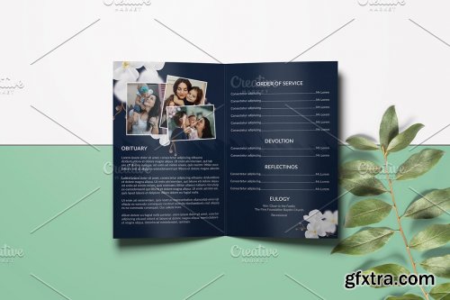 CreativeMarket - Funeral Program Template - V954 4341550