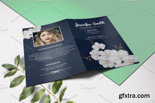 CreativeMarket - Funeral Program Template - V954 4341550