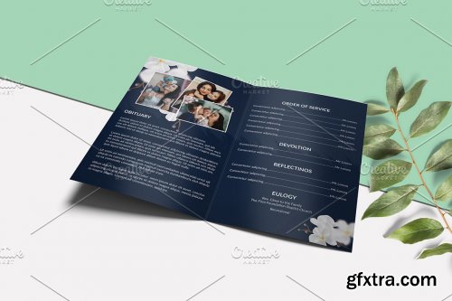 CreativeMarket - Funeral Program Template - V954 4341550