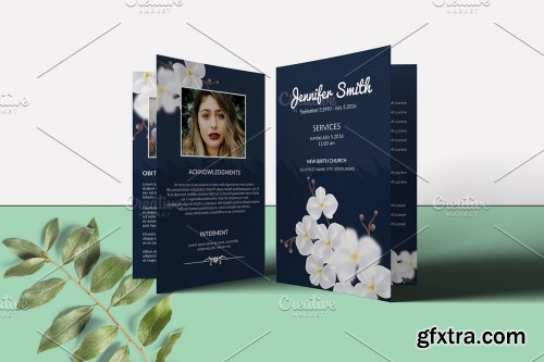 CreativeMarket - Funeral Program Template - V954 4341550