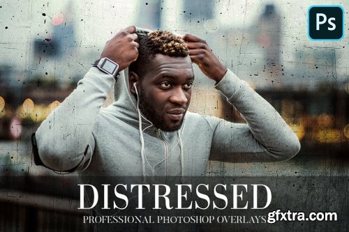 CreativeMarket - Distressed Overlays Photoshop 4936132