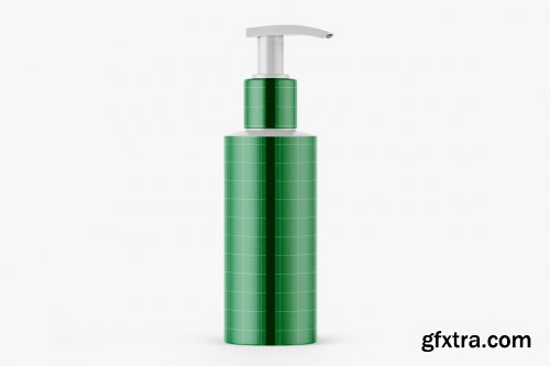 CreativeMarket - Plastic Bottle with Pump Mockup 4021662