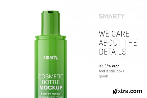 CreativeMarket - Glossy cosmetic bottle mockup 4851425