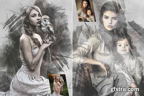 CreativeMarket - Splatter Canvas Photoshop Action 4626349
