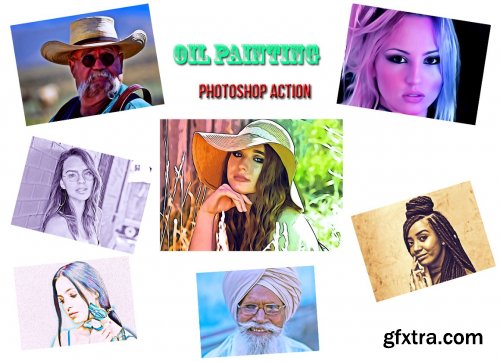 CreativeMarket - Oil Painting Photoshop Action 4559922